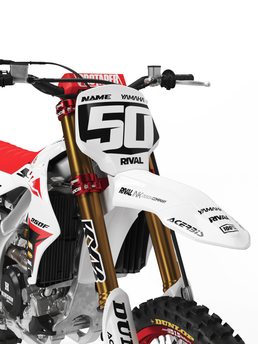 YAMAHA WORKS 26 WHITE Graphics Kit - Image 3