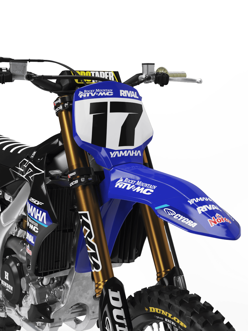 YAMAHA ONE7 BLACK Graphics Kit - Image 3