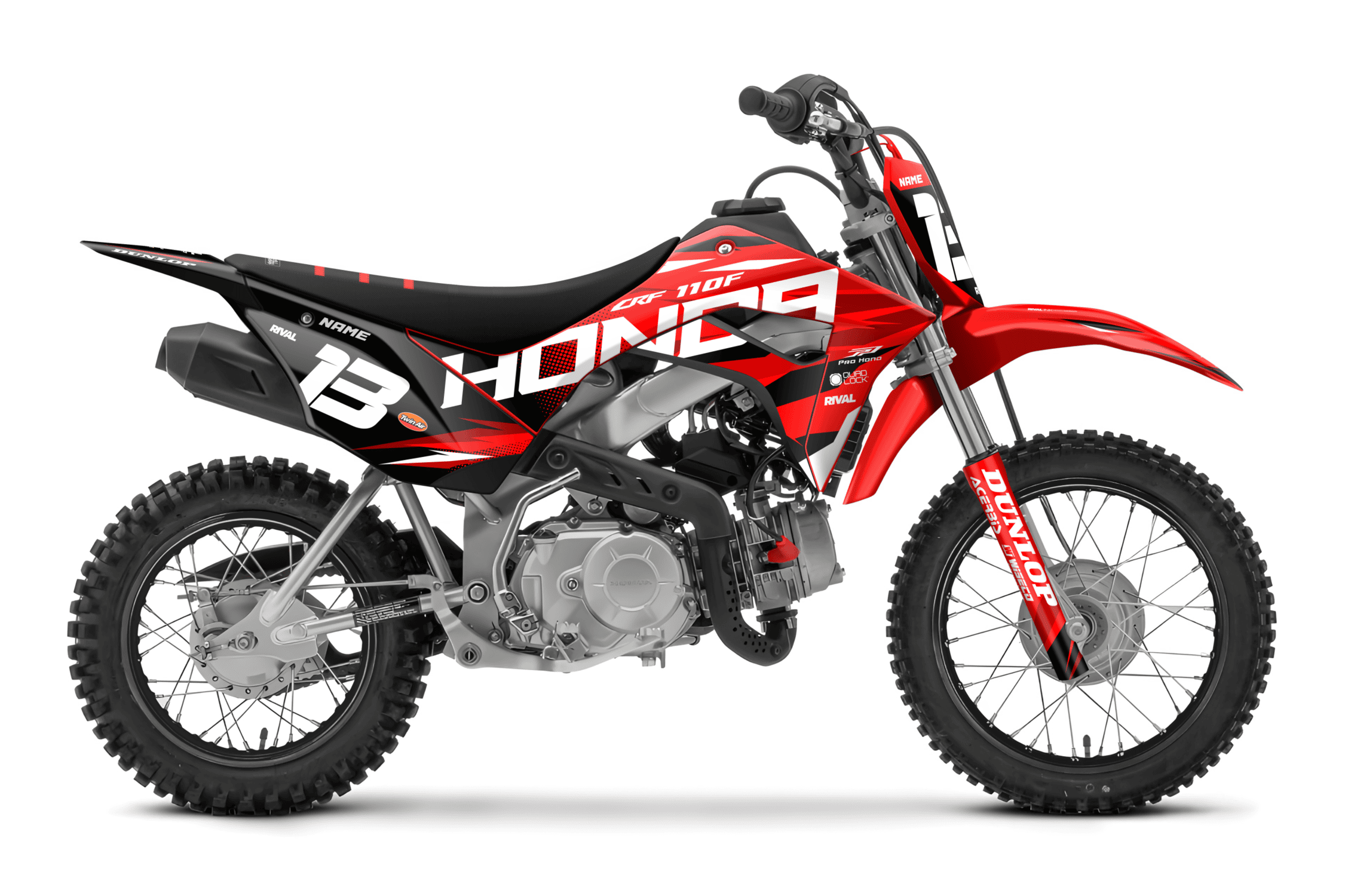 Honda PUNCH BLACK Mini Bike Graphics Kit