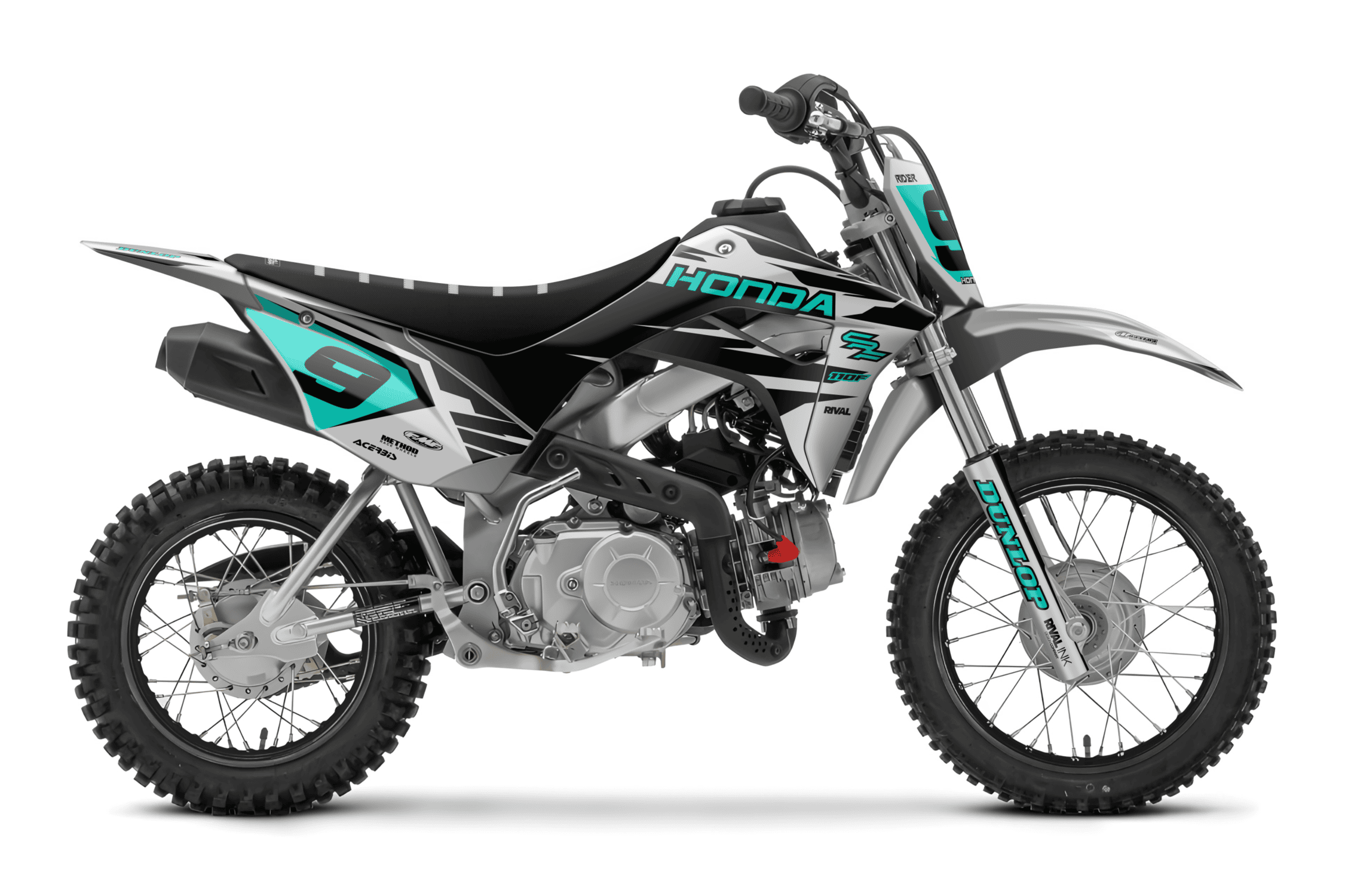 Honda FOIL GREY Mini Bike Graphics Kit