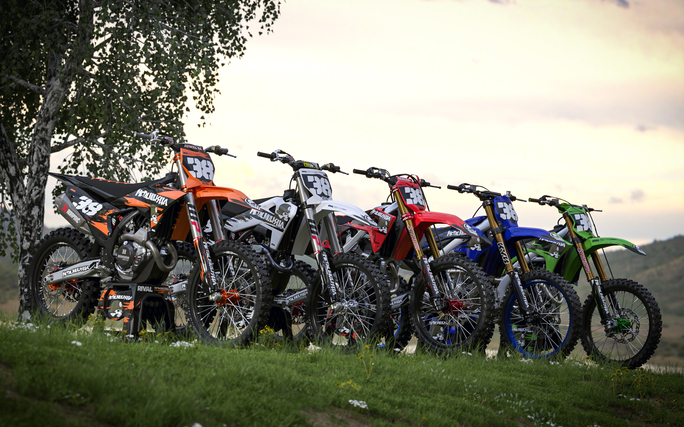 METAL MULISHA BRIGADE RED Graphics Kit (ALL BIKES) - Image 2