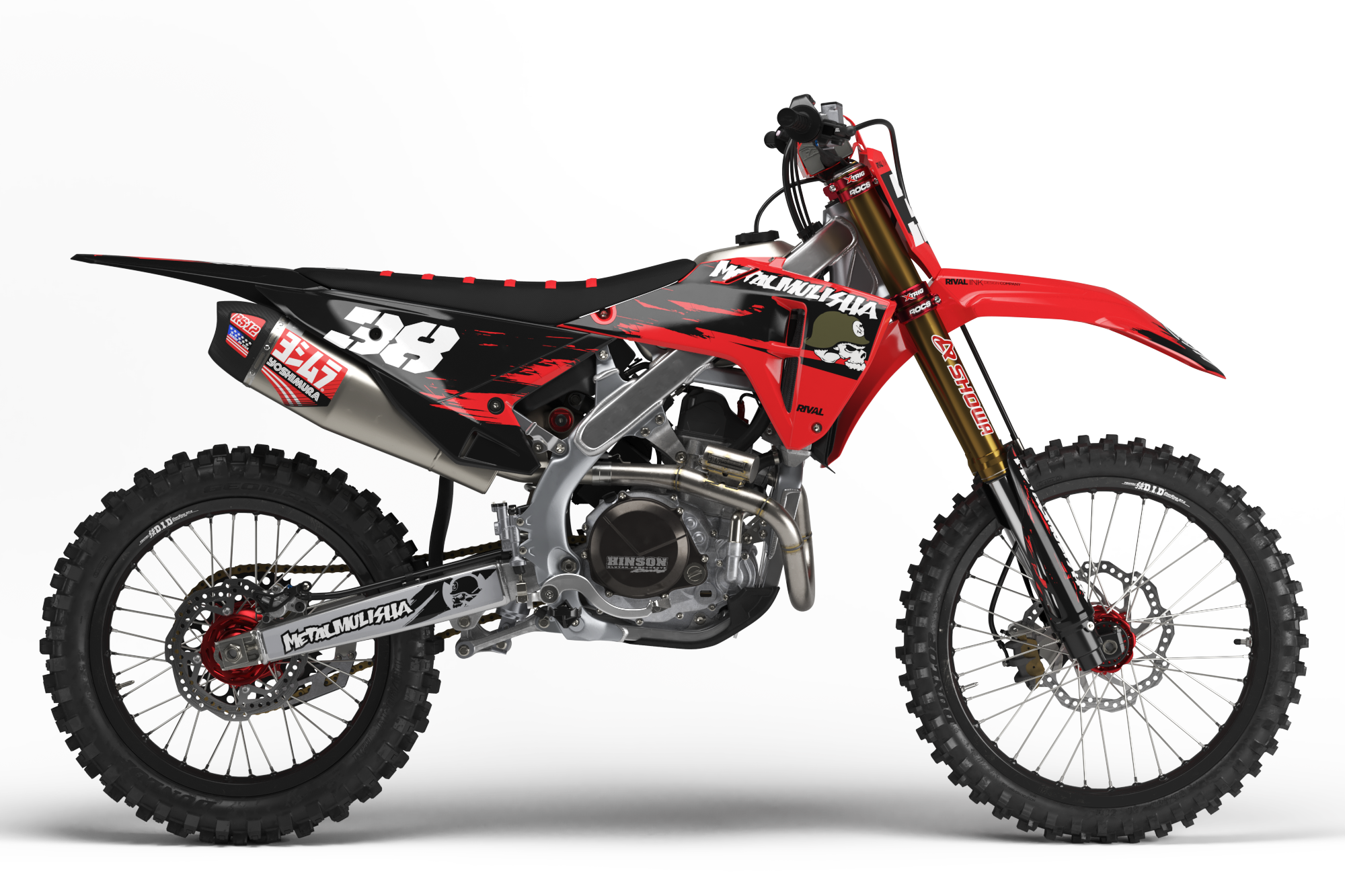 METAL MULISHA BRIGADE RED Graphics Kit (ALL BIKES)