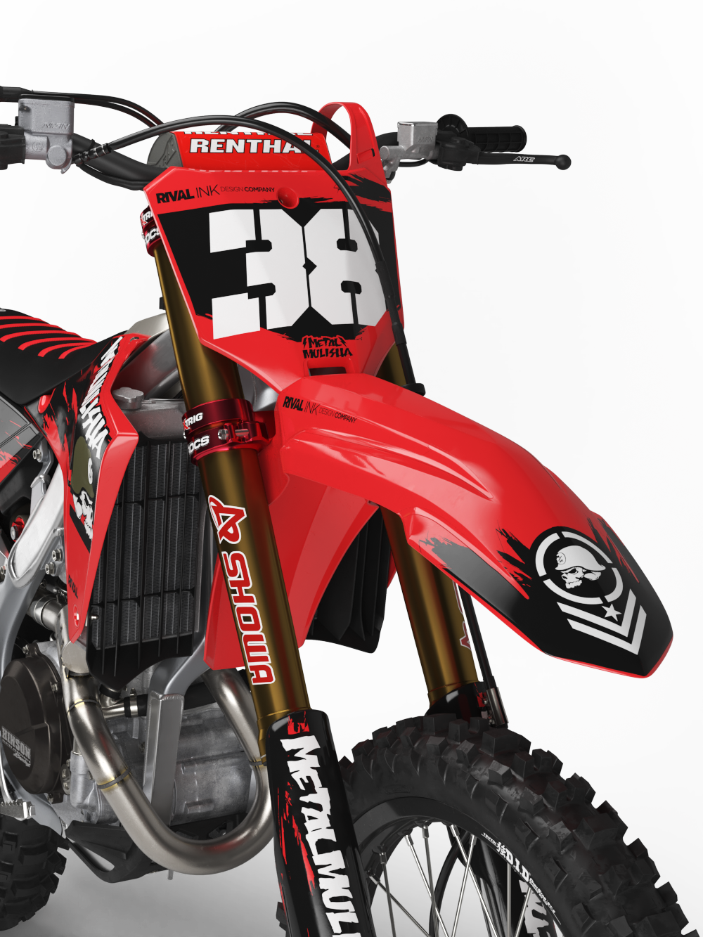 METAL MULISHA BRIGADE RED Graphics Kit (ALL BIKES) - Image 3
