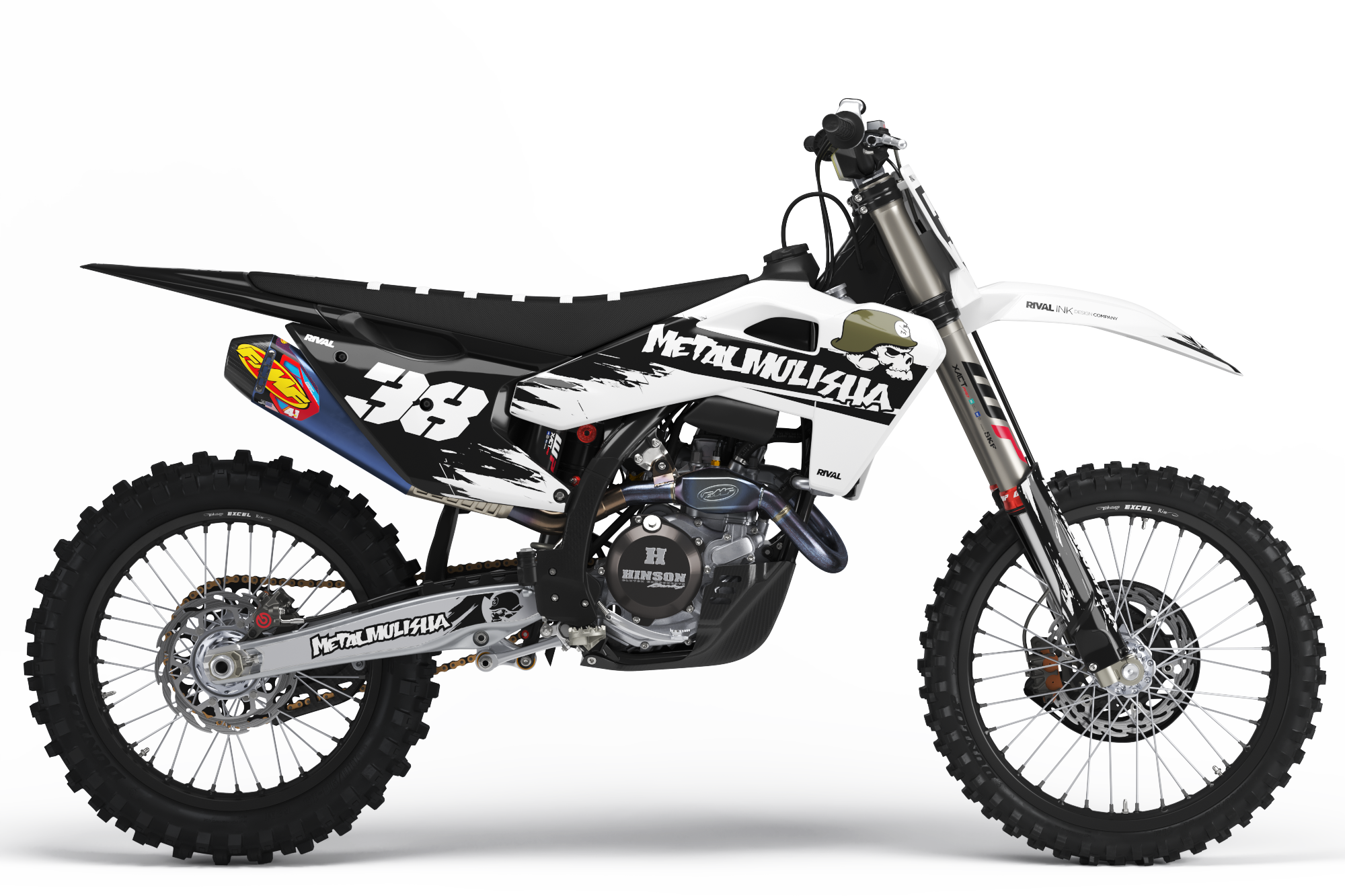 METAL MULISHA BRIGADE WHITE Graphics Kit (ALL BIKES)