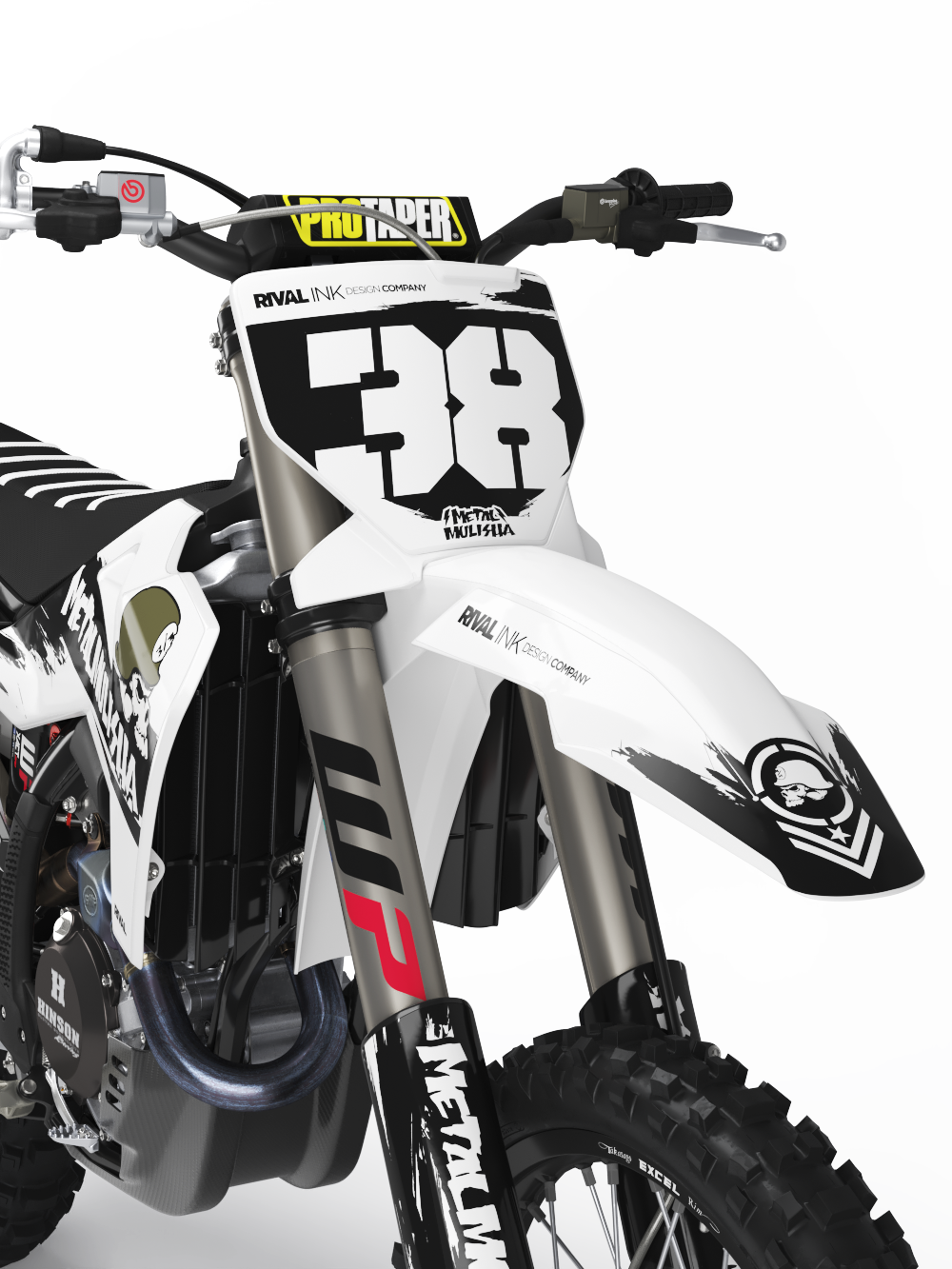 METAL MULISHA BRIGADE WHITE Graphics Kit (ALL BIKES) - Image 3