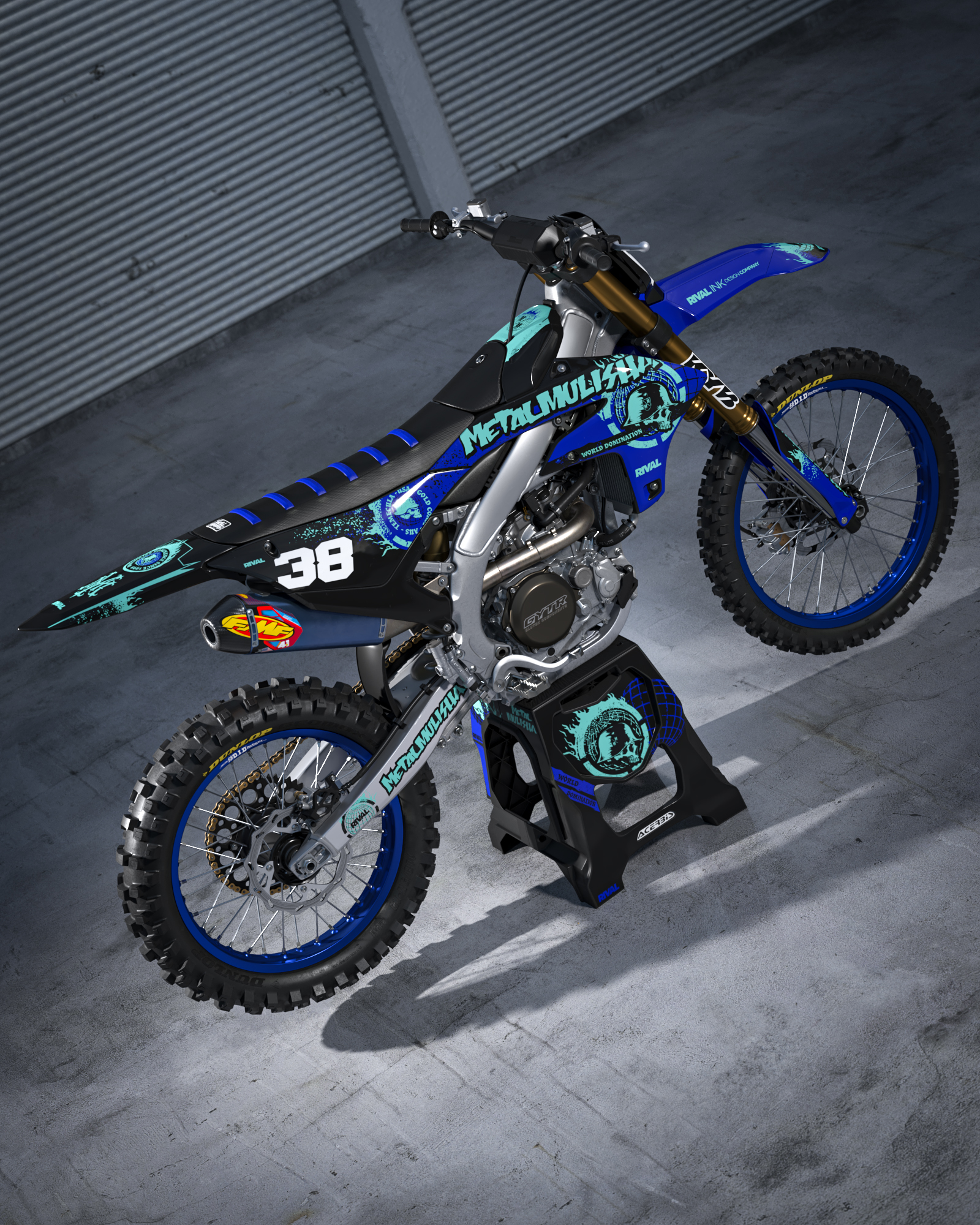 METAL MULISHA GLOBAL BLUE Graphics Kit (All Bikes) - Image 2