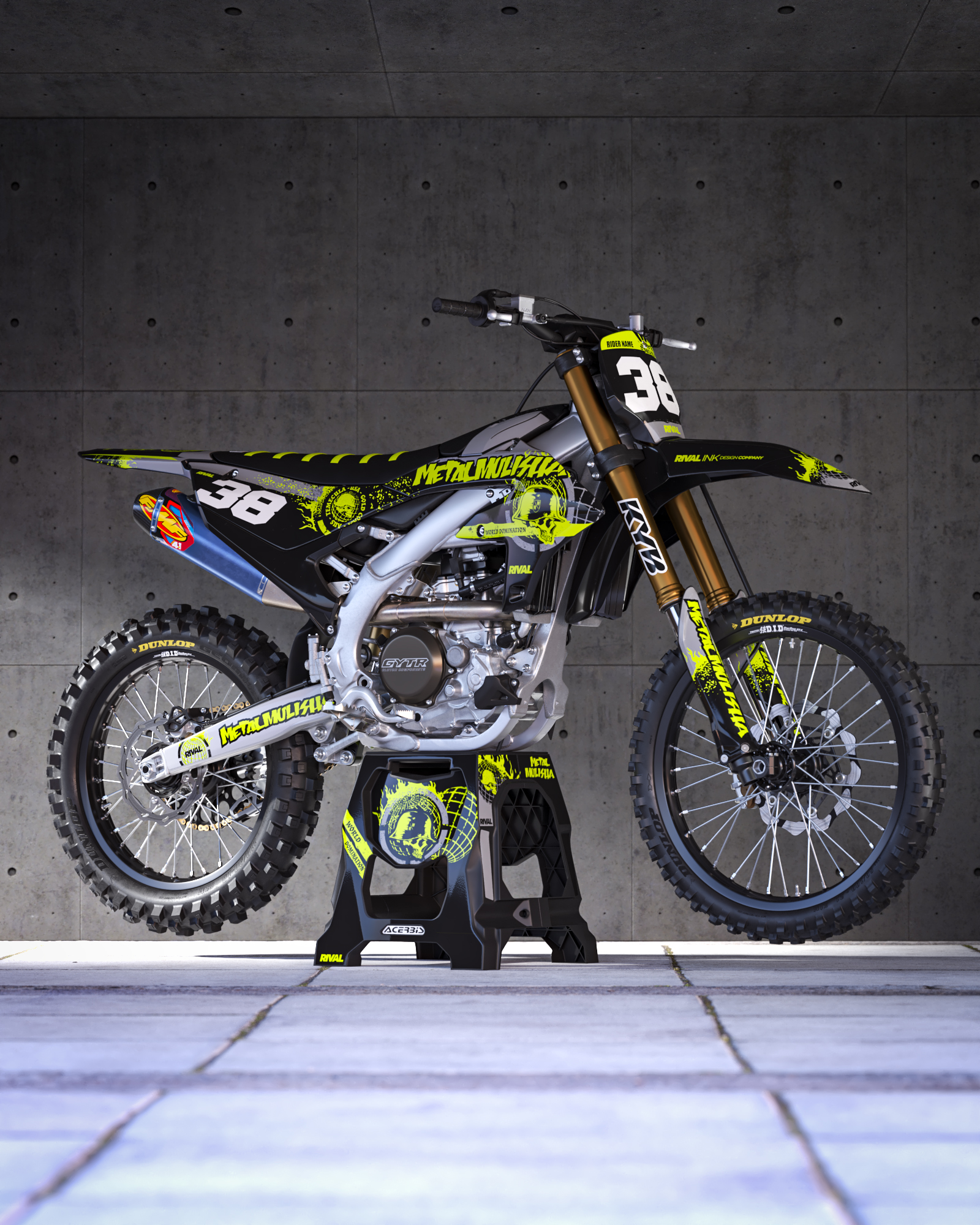 METAL MULISHA GLOBAL HIGHLIGHTER Graphics Kit (All Bikes) - Image 2