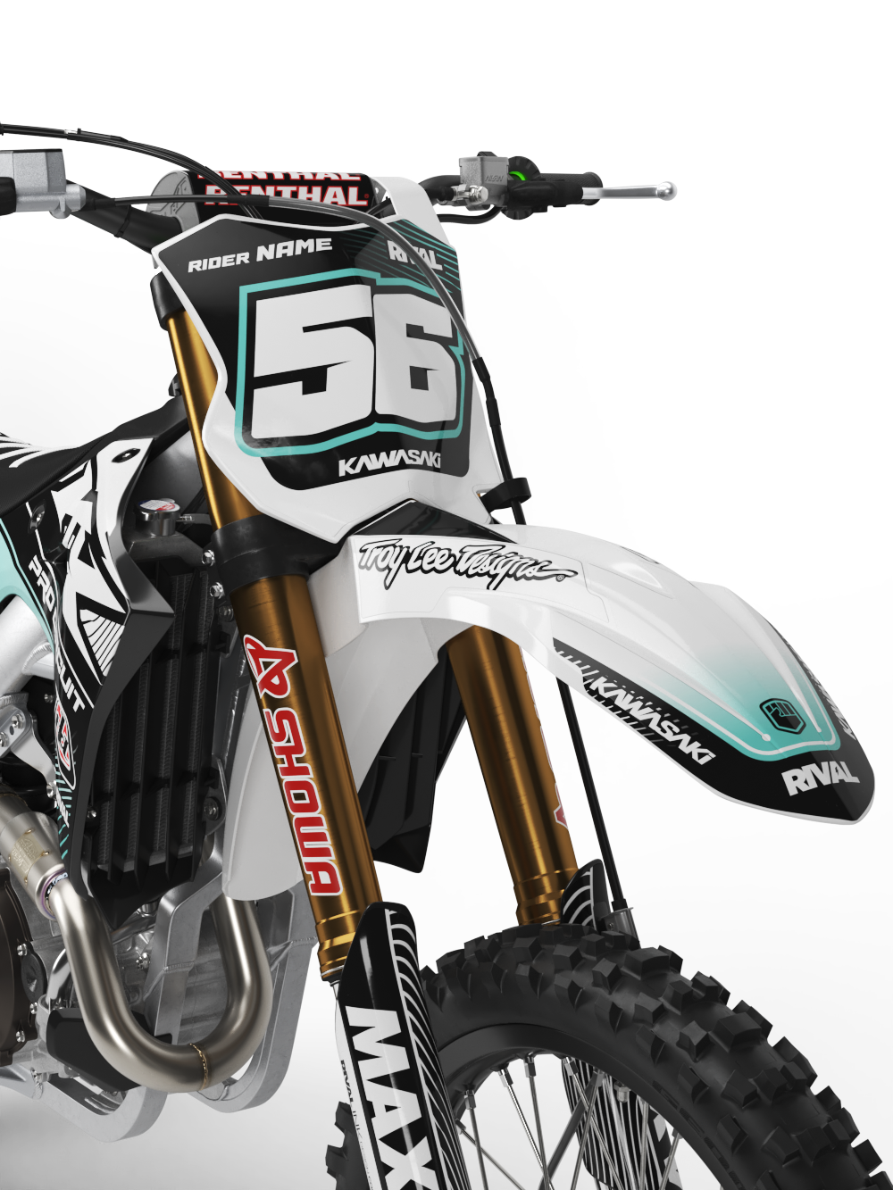 KAWASAKI TRANSCEND WHITE Graphics Kit - Image 3