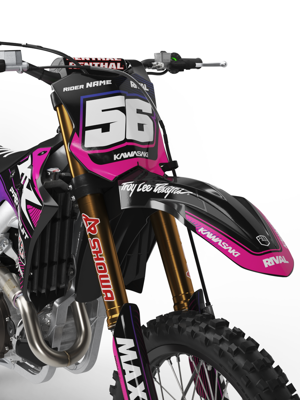 KAWASAKI TRANSCEND PINK Graphics Kit - Image 3