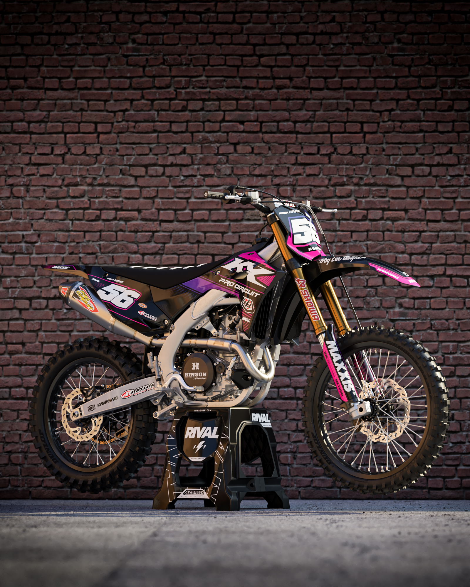 KAWASAKI TRANSCEND PINK Graphics Kit - Image 2