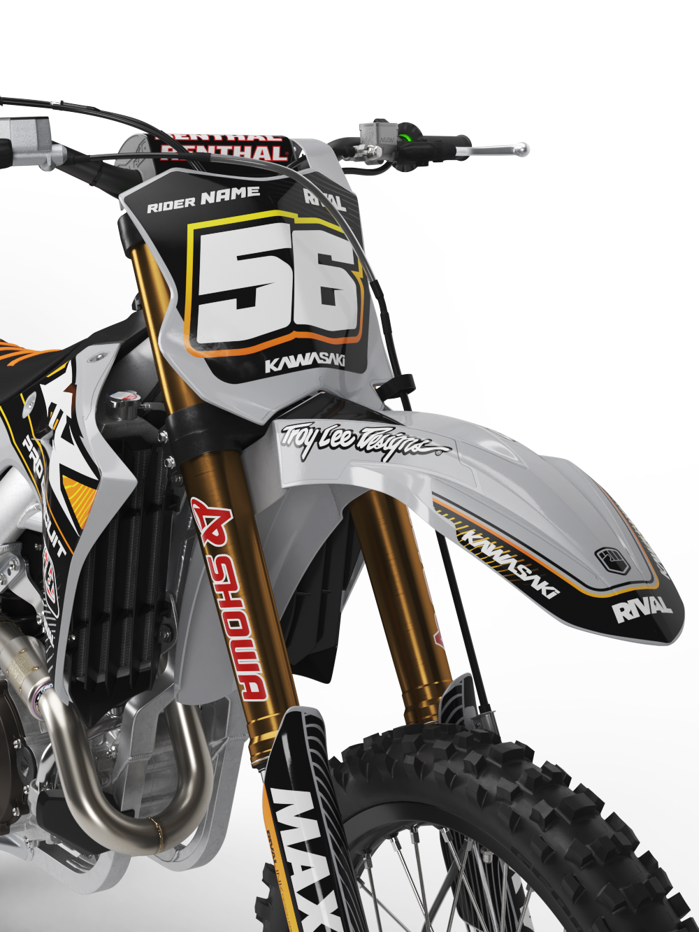 KAWASAKI TRANSCEND GREY Graphics Kit - Image 3