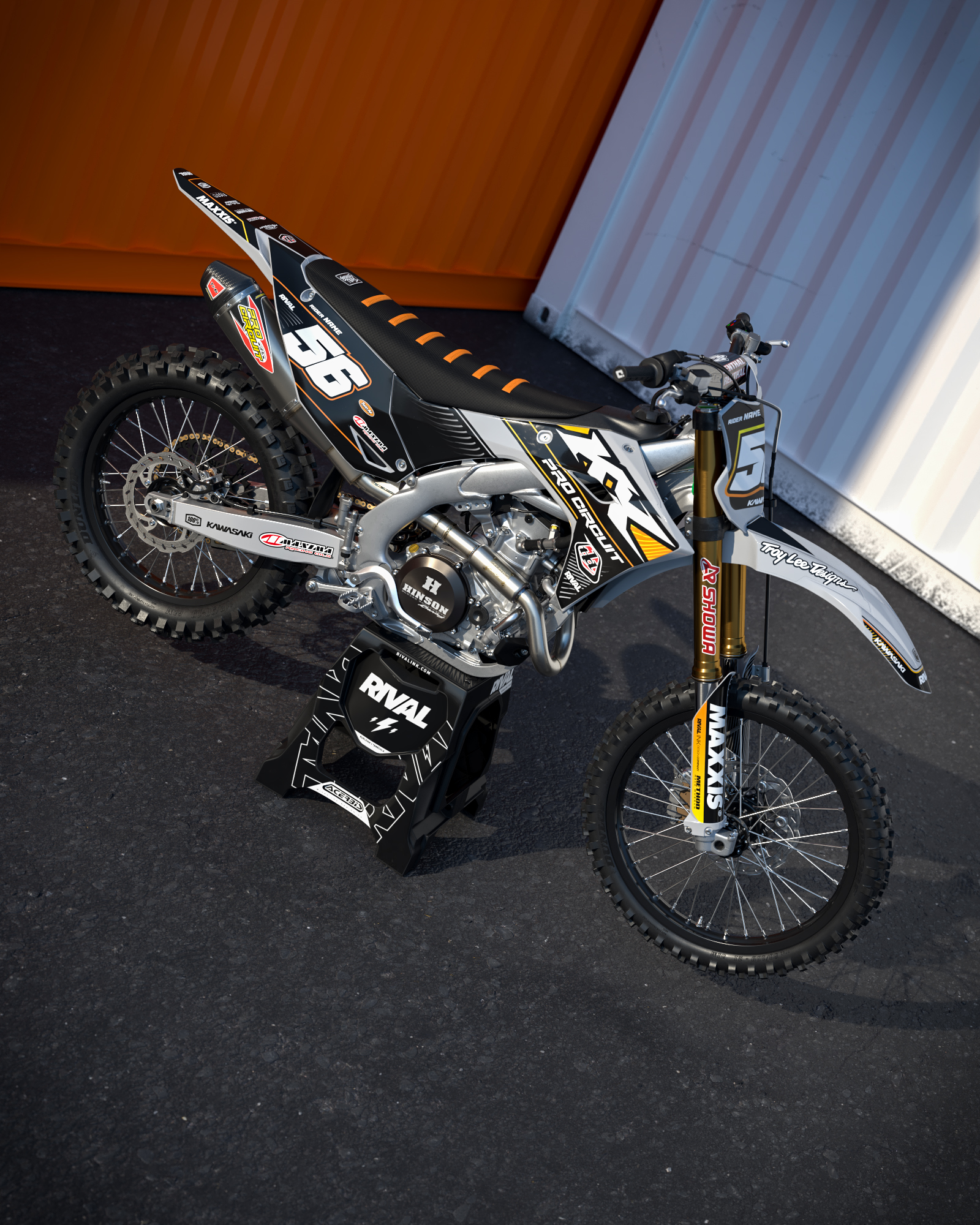 KAWASAKI TRANSCEND GREY Graphics Kit - Image 2
