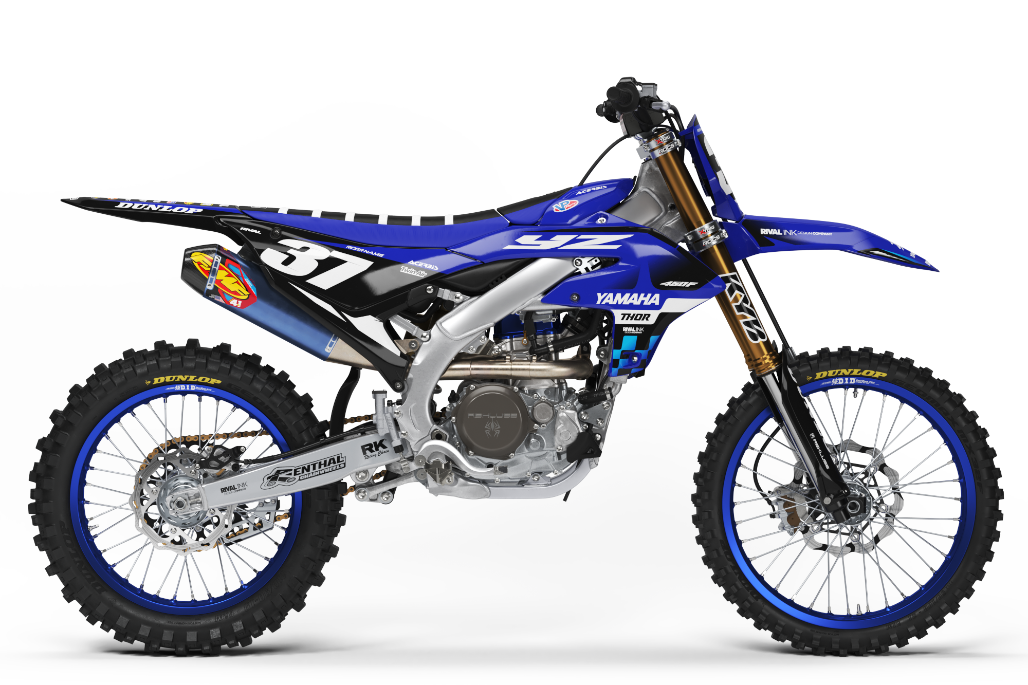 YAMAHA PORSCHA BLACK Graphics Kit