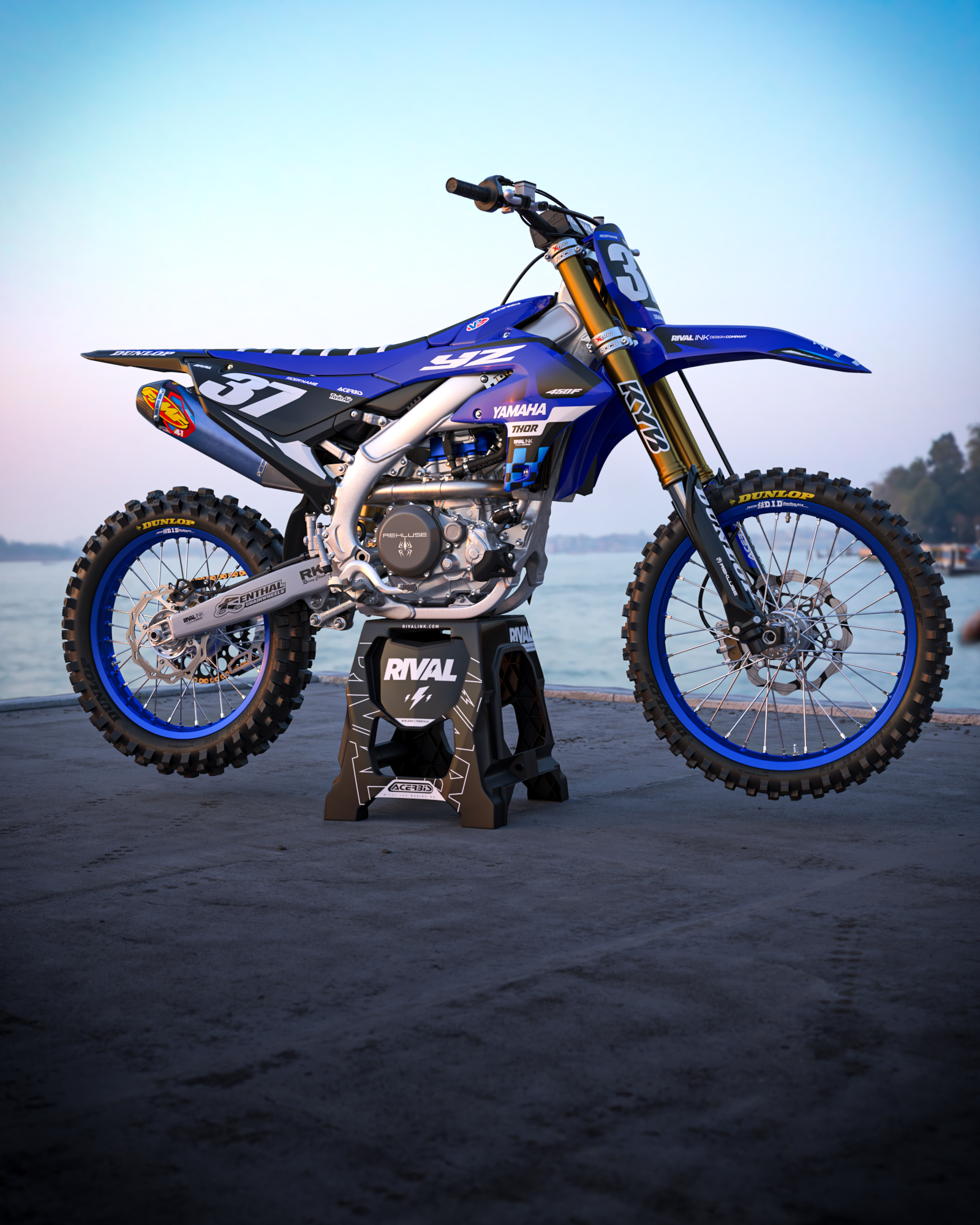 YAMAHA PORSCHA BLACK Graphics Kit - Image 2